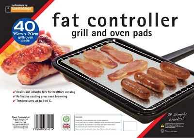 toastabags fat controller grill and oven pads - pack of 40. Absorbs fat