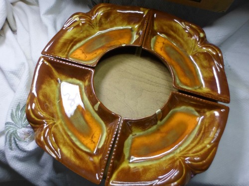 Vintage Lazy Susan Serving Tray Mid Century Modern Retro Marcia Of California - Picture 10 of 11