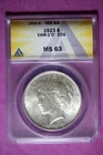 1923 ANACS MS63 Peace Silver Dollar #B44288