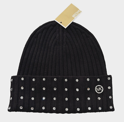 MICHAEL KORS Black Cuffed Knit Beanie MICHAEL Michael Kors EXPOSED SEAM CUFF - Beanie - black  main image 4