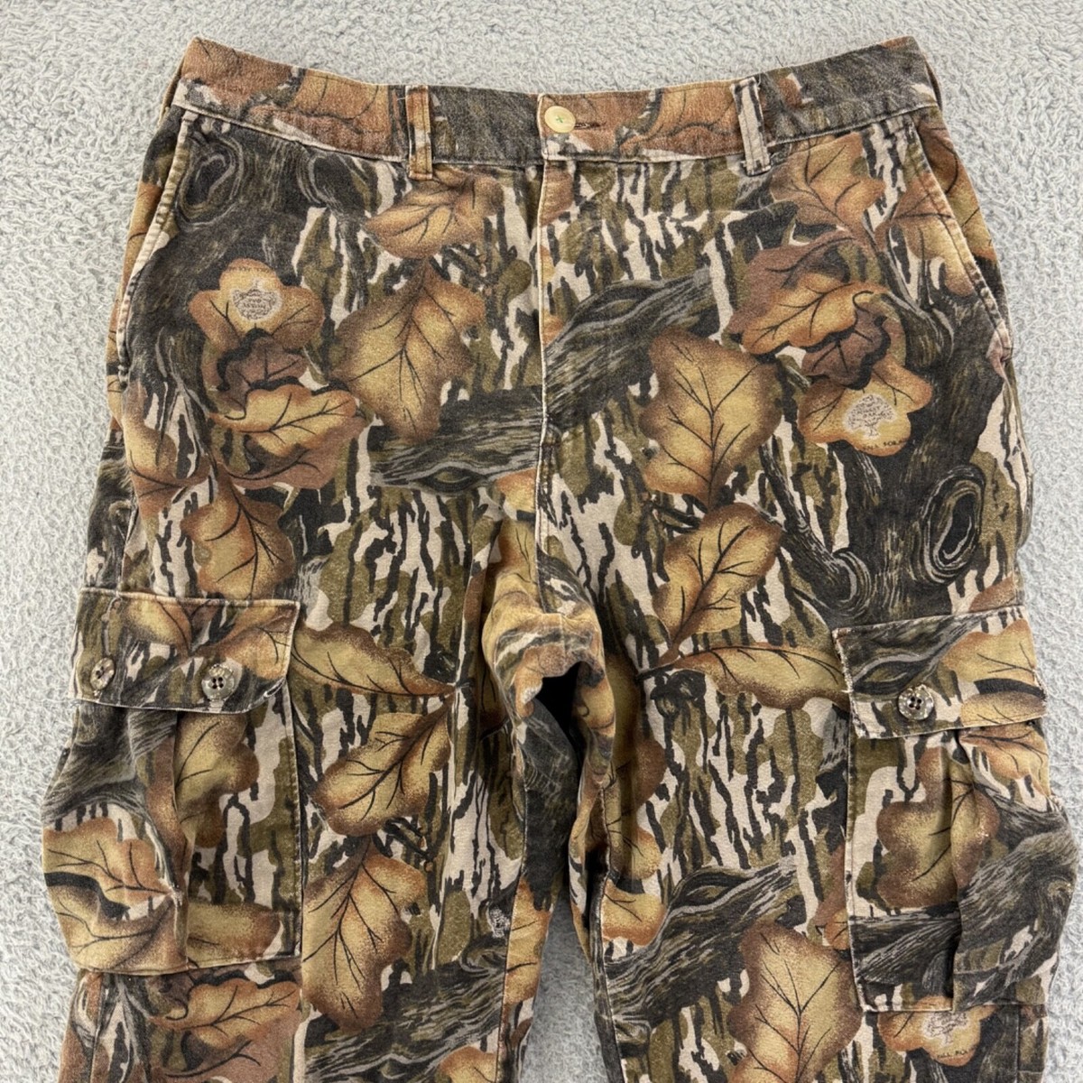 Vintage Mossy Oak Pants Mens 36x32 Camouflage Cargo Fall