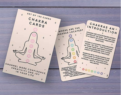Gift Republic GR490094 100 Chakra-Karten, schwarz