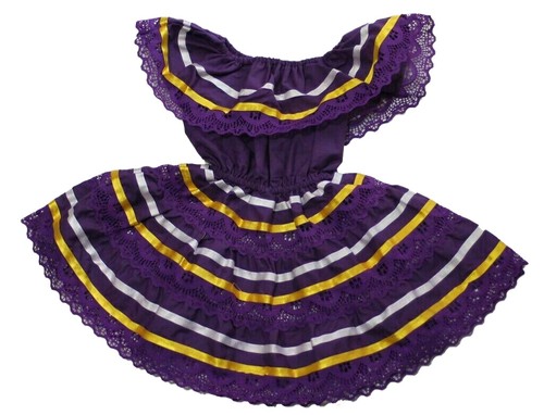 ASSORTED GIRLS MEXICAN GYPSY PEASANT LACE DRESS CINCO DE MAYO COSTUME - Picture 29 of 35