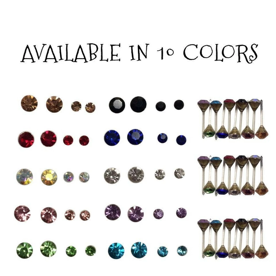 6 CONJUNTOS DE 20 ARETES HIPOALERGÉNICOS DE PLÁSTICO 120 PIEZAS EN TOTAL Foto 3 de 4