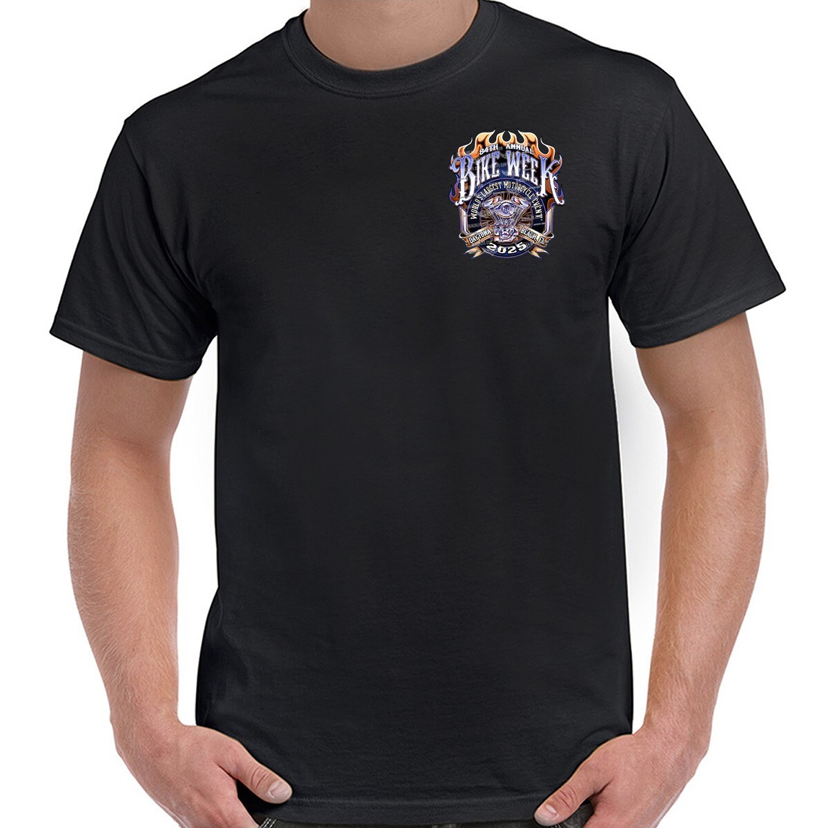 2025 Bike Week Daytona Beach Official Logo T-Shirt No Harley