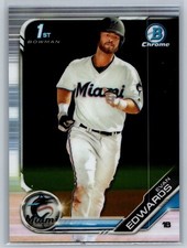 2019 Bowman Chrome Draft #BDC168 Evan Edwards Marlins
