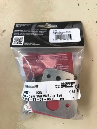 Harken 238 Aluminum Cam cleat on Plate with bullseye **NEW** - Picture 2 of 2