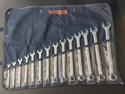 NOS VINTAGE WRIGHT TOOL 14pc SAE COMBINATION WRENCH SET 3/8  - 1-1/4  12pt READ
