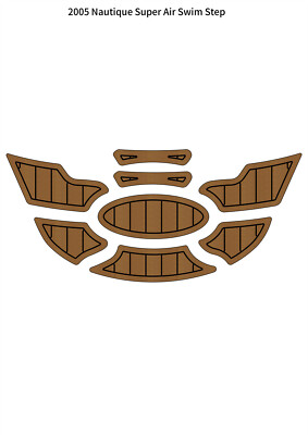 2005 Nautique Super Air 210 Swim Platform Step Pad Boat EVA Teak Deck Floor Mat