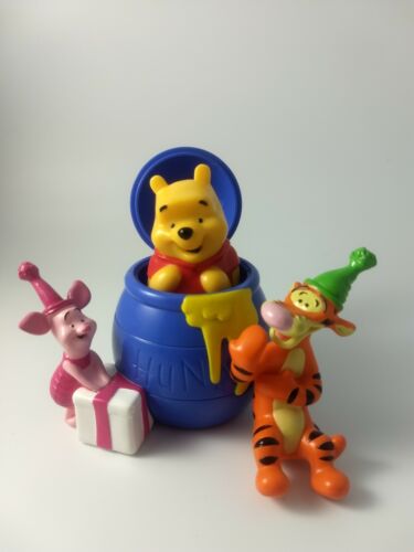 Vintage Disney Winnie The Pooh Pop Up Honey Pot Tigger Piglet Cake Topper - Afbeelding 1 van 8