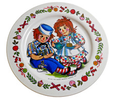 Bobbs Merrill 1969 Vintage Raggedy Ann Andy Oneida Deluxe Plate 3119