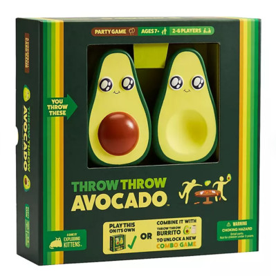 Throw Throw Avocado by Exploding Kittens - A Dodgeball Card Action Party Game