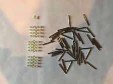 Aurora Tjet Slot Car Track - 50 Pins  25 White Locks Connectors, New