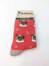 Sock Daddy Dog Socks PUG Unisex Novelty Socks One Size Fits Most NEW with Tags