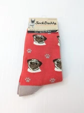 Sock Daddy Dog Socks ~ PUG Unisex Novelty Socks One Size Fits Most NEW with Tags