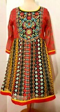 Colorful Ethnic Dress -Tavisha Kurta - Sz M - Embroidered - Tavis