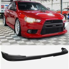 Mitsubishi Evo X Evolution 10 Front Fq Style Lip Splitter Plastic 08-12 Ukstock