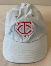 Women’s MN Twins Baseball light blue cap pink embroidered TC logo, adjustable