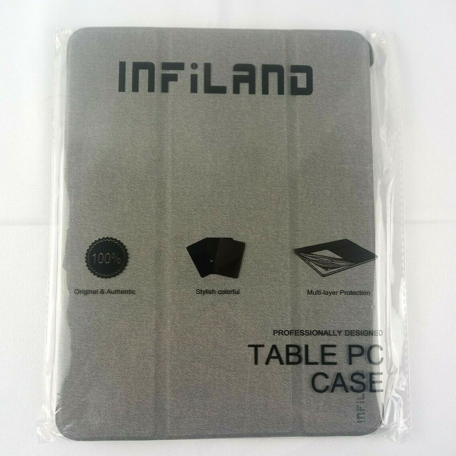 INFILAND Table PC Case designed to fit iPad Pro 11, Gray, Multi Layer Protection