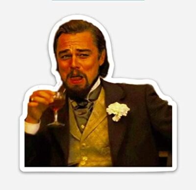 Scoutdoors Leonardo Dicaprio Laughing Meme Magnet 3'' by 3''-Make Real Life a Meme
