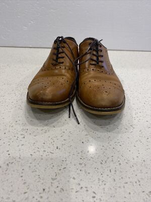 Aston Grey Kobe Wingtip Oxford Brown Leather Derby Dress Shoes Men’s 10 EUC Alex Brown Wingtip Derby Shoe - 722 - Cobbler Union main image 2