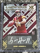 2022 Panini XR Football Luminous Endorsements Sam Howell Auto RC 66/99
