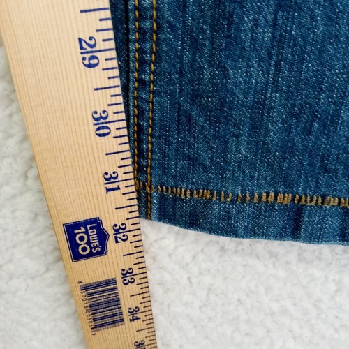 Jeans vintage Levis donna 30x32 blu patta tasca invecchiato dritto Hong Kong denim - Foto 9 di 13
