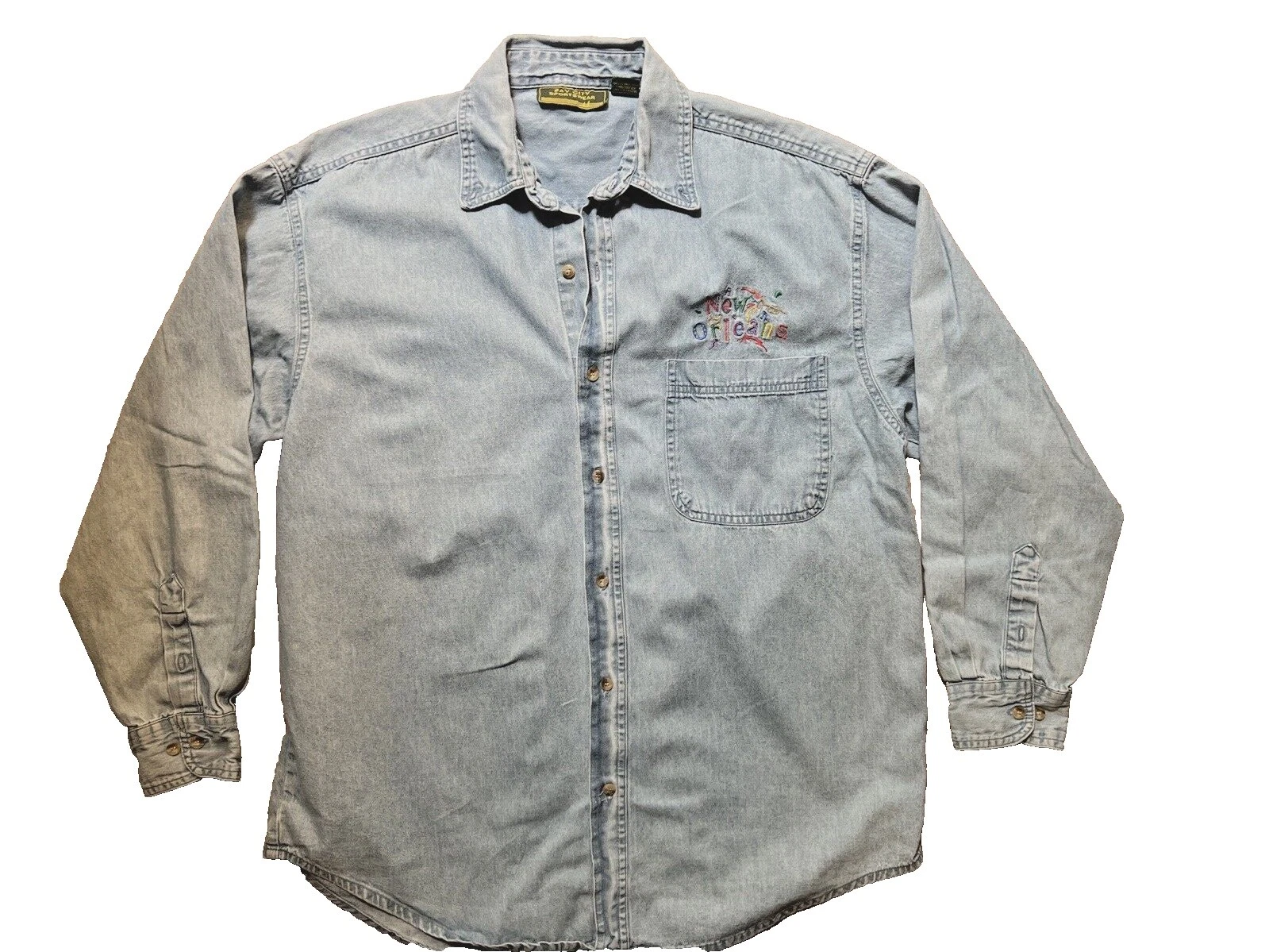 Camisas Informales Vintage diaria de mezclilla para hombres