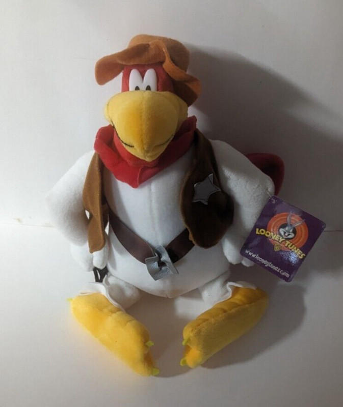 RARE NOS 2002 Nanco Looney Tunes Foghorn Leghorn  Sherriff Plush