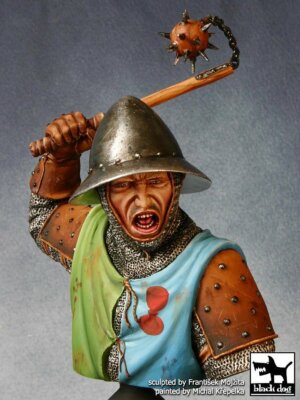 Black Dog 1/10 Medieval Knight with Spiked Flail Bust (circa 1300-1450) B10012