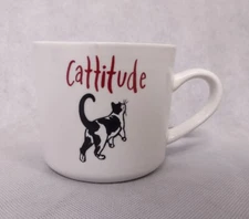 Cat Cattitude Coffee Mug Cup Opal House Stoneware 