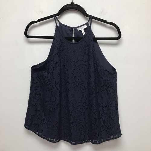 Joie Womens Tank Top Blue Floral Sleeveless Spaghetti Strap Lace Lined S