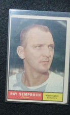 1961 Topps  Baseball Card #174 RAY SEMPROCH Senators Item 1   VG O/C