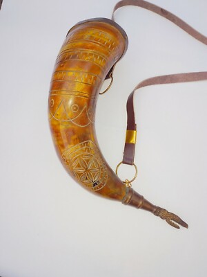 Designer Vintage GOT Messing verziert Krokodil Wikinger Trinkhorn heidnisch 5...