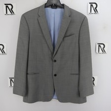 Men Tommy Hilfiger Light Gray Sport Coat Blazer Jacket Size 44L 44 Long Wool