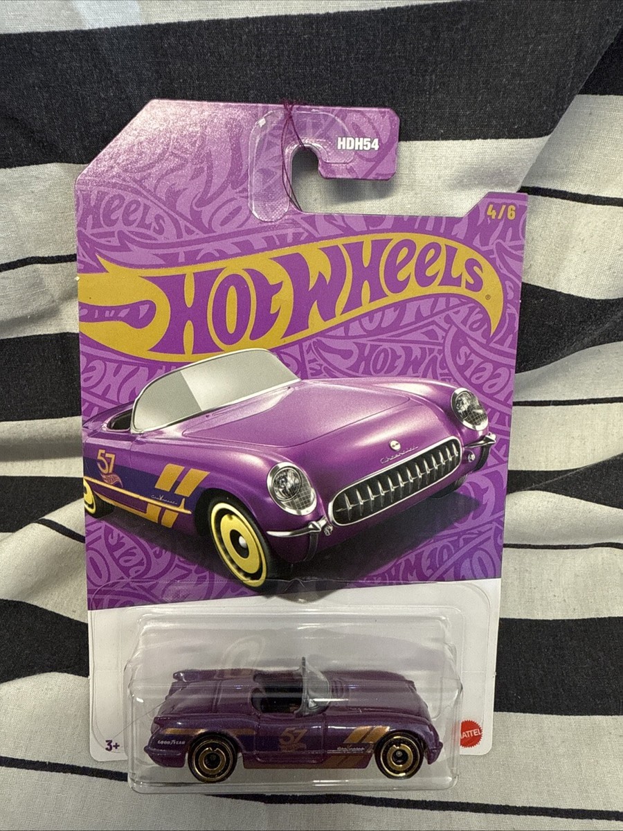 Hot Wheels 2025 57th Anniversary Pearl and Chrome '55 Corvette # 4