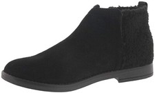 TOMS 258624 Little Kids Girls Deia Suede Bootie Black Size 2.5 Medium