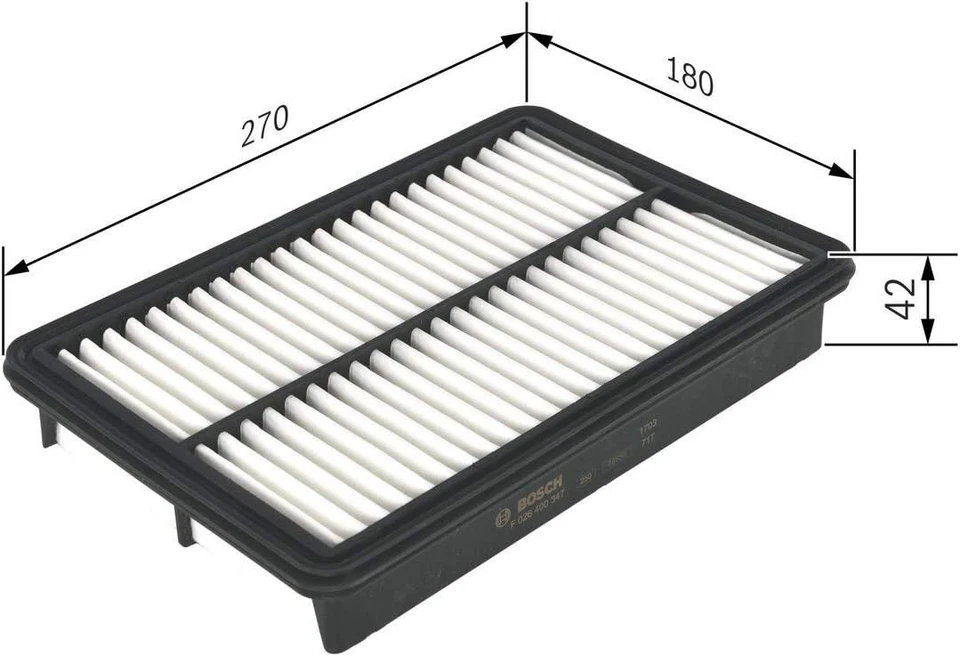 Filtro de aire Bosch para Mazda - 6 Mazda6 GJ 2.0 2012-On S0347 F026400347 Foto 2 de 2