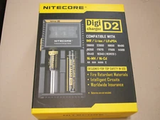 NITECORE D2 Digi charger For 3.7v 18650 16340 14500 26650 CR123A Li-ion & Ni-MH