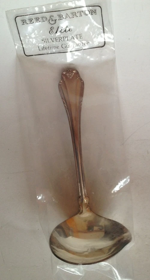 Vintage Still In Sealed Pack. Reed & Barton Elite Silverplate Sauce Ladle