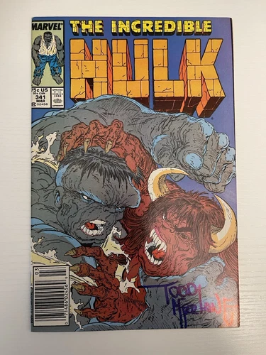 Todd McFarlane SIGNED Incredible Hulk #341  (1989) [NM-] **NEWSSTAND EDITION**