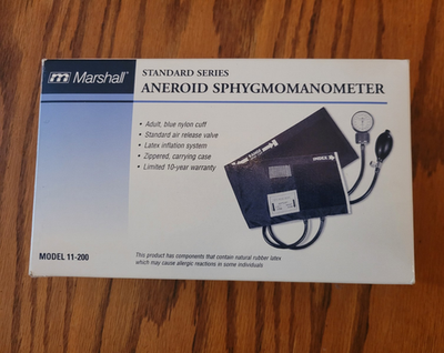 #ad Marshall Standard Series Analog Aneroid Sphygmomanometer 11 200 w Cuff Case $65.00