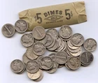 United States Mercury Dimes 1 Roll $5.00 Silver .9000 Fine