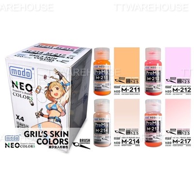 (SET) NEW modo NEO Pro Mix Girl's Skin Colors Paint M-211 M-212 M-214 M-217