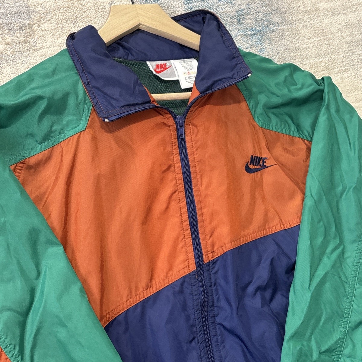 Vintage Nike Windbreaker Jacket Colorblock 90s Mens Large Swoosh