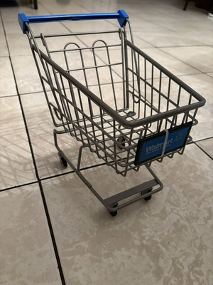 #ad #ad Mini Metal Walmart Shopping Cart Doll sized 10” No Additional Accessories $14.99