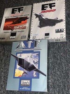 EF 2000 & ATF Fighter Pilot Spiele Konvolut Big Box PC