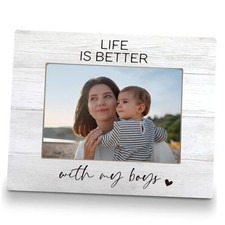 Life is Better with My Boys Picture Frame 8x10, Mom of Boys Photo Frame my boys