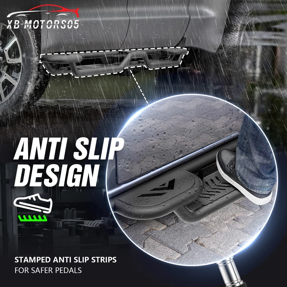 For Toyota Tundra Double Cab 2007-2021 3-Raised Steps Side Running Boards Foto 4 de 4