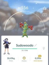 Shiny Sudowoodo XXS Winter Attire Pokemon Go - T- 20k Or 1M Stardust 
